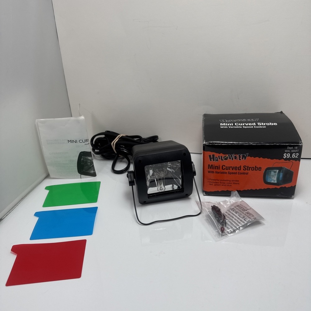 Mini Curved Strobe Light 1200-x Dance Party Halloween Variable Speed‎ Control